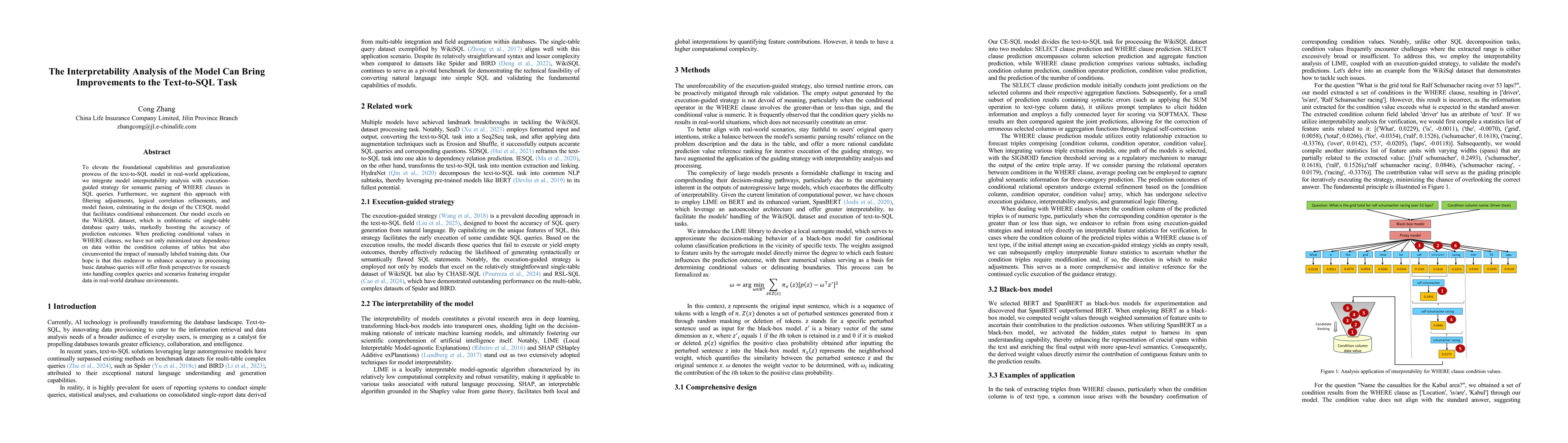 Thumbnail for The Interpretability Analysis of the Model Can Bring Improvements to the
  Text-to-SQL Task