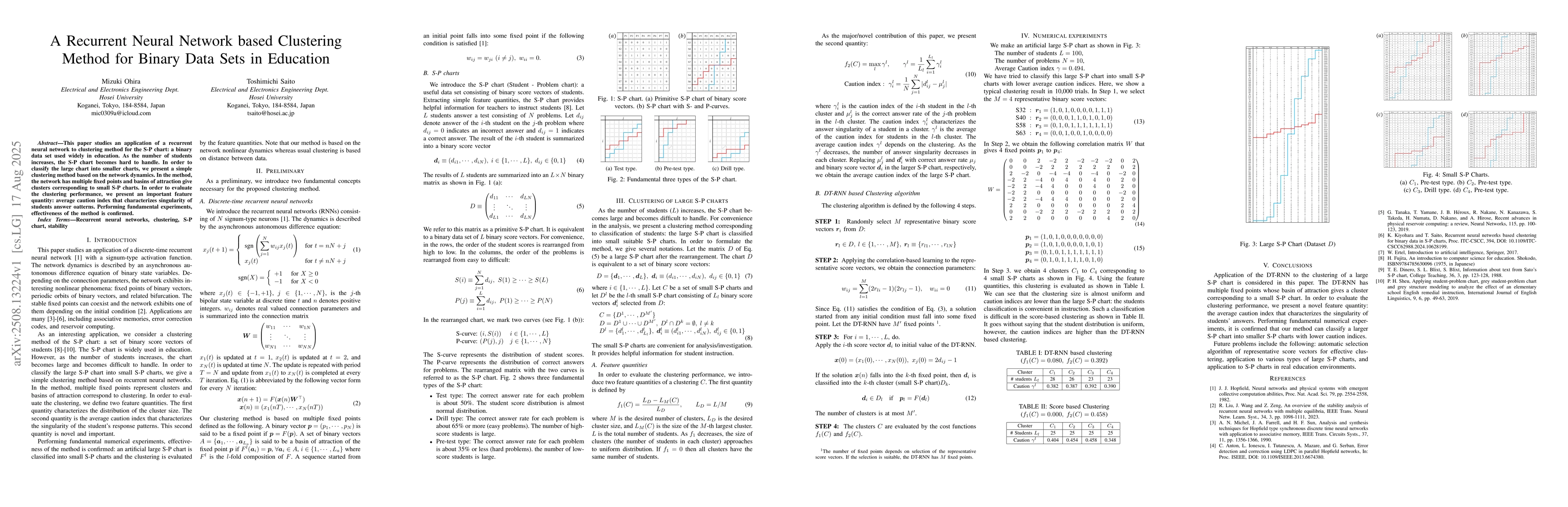 Thumbnail for A Recurrent Neural Network based Clustering Method for Binary Data Sets
  in Education