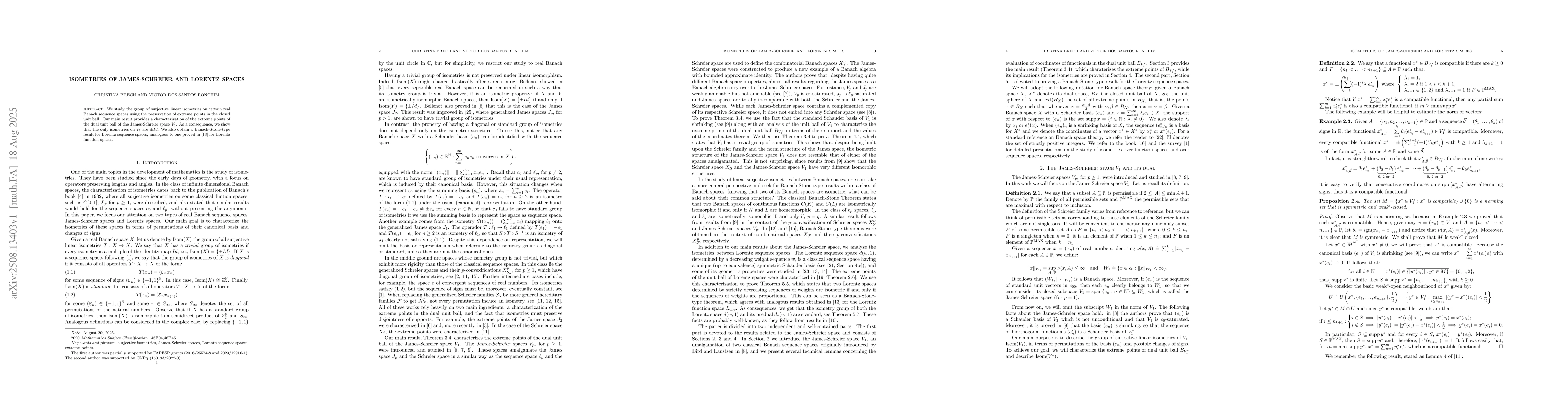 Thumbnail for Isometries of James-Schreier and Lorentz spaces