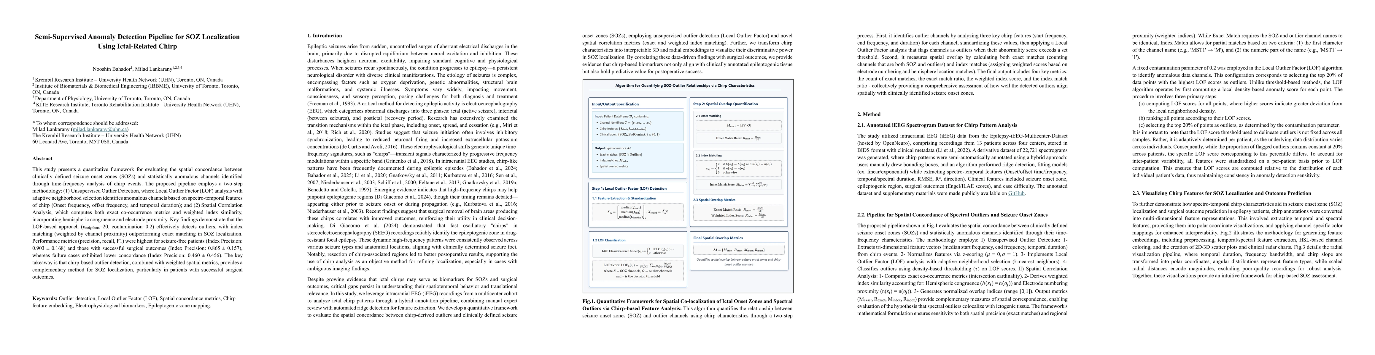 Thumbnail for Semi-Supervised Anomaly Detection Pipeline for SOZ Localization Using
  Ictal-Related Chirp