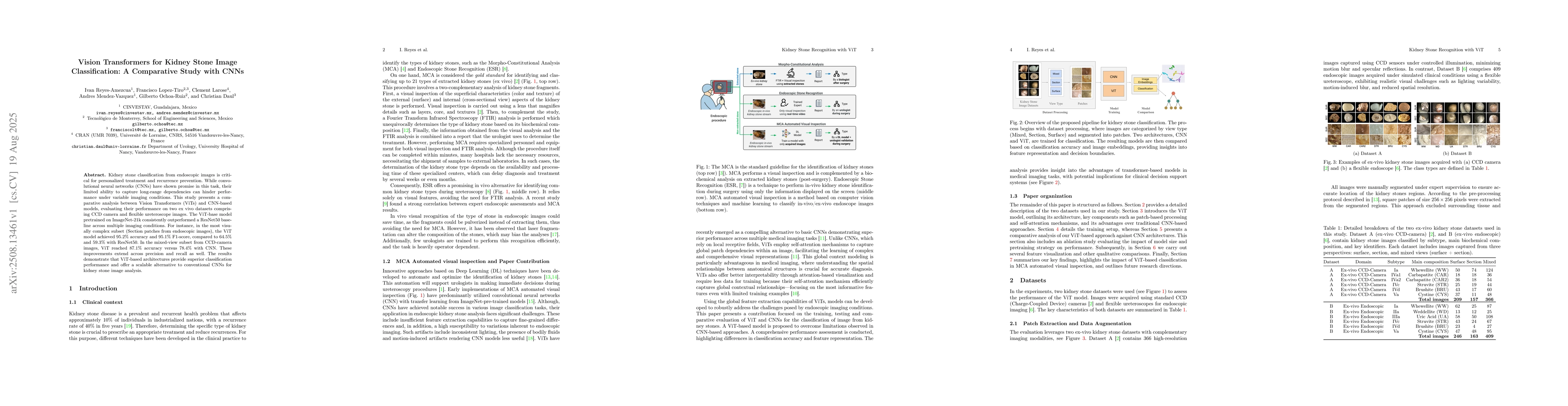 Thumbnail for Vision Transformers for Kidney Stone Image Classification: A Comparative
  Study with CNNs