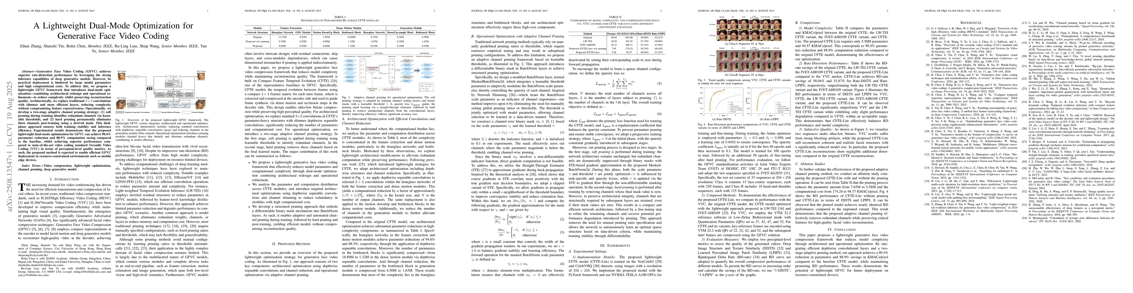 Thumbnail for A Lightweight Dual-Mode Optimization for Generative Face Video Coding