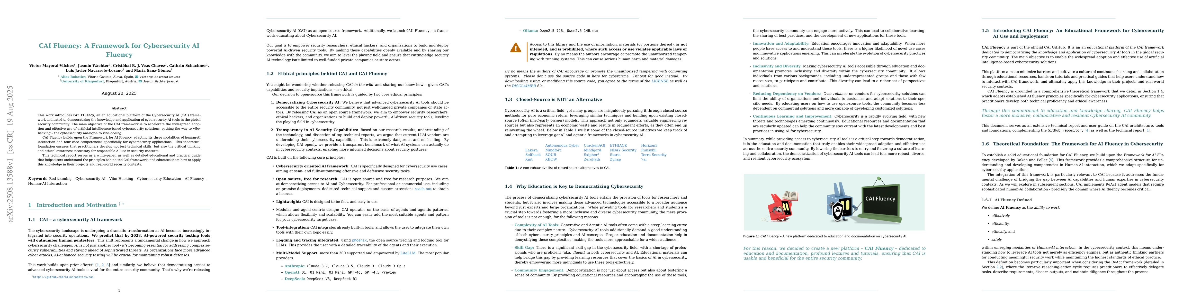 Thumbnail for CAI Fluency: A Framework for Cybersecurity AI Fluency