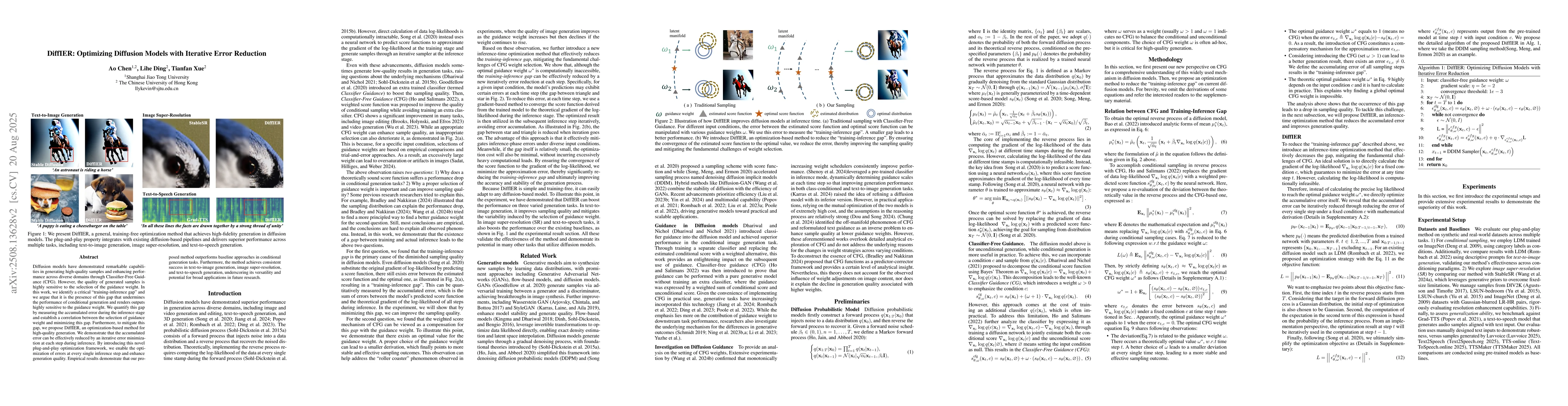 Thumbnail for DiffIER: Optimizing Diffusion Models with Iterative Error Reduction