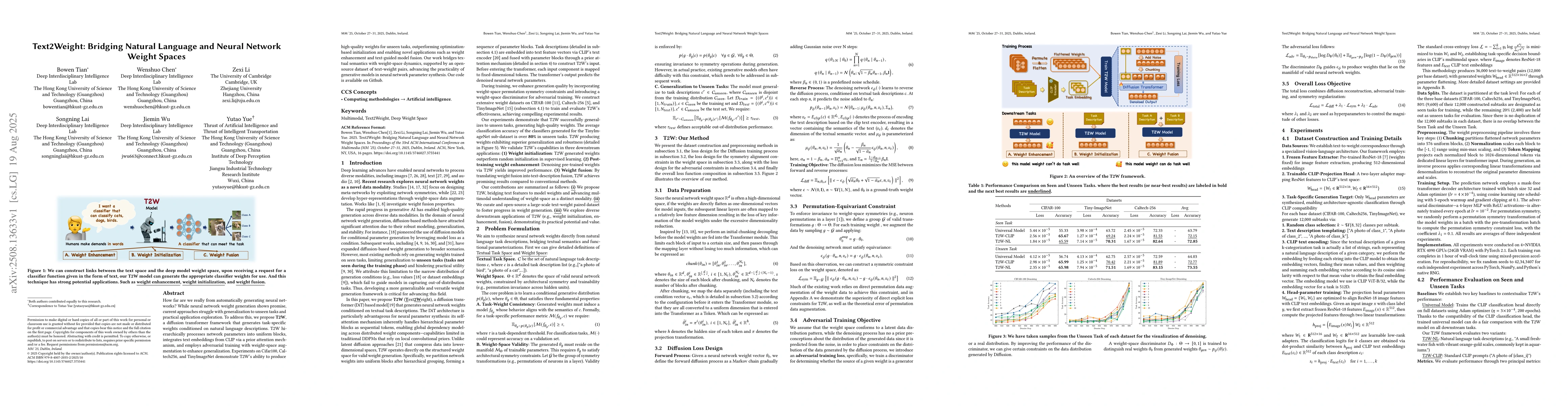 Thumbnail for Text2Weight: Bridging Natural Language and Neural Network Weight Spaces