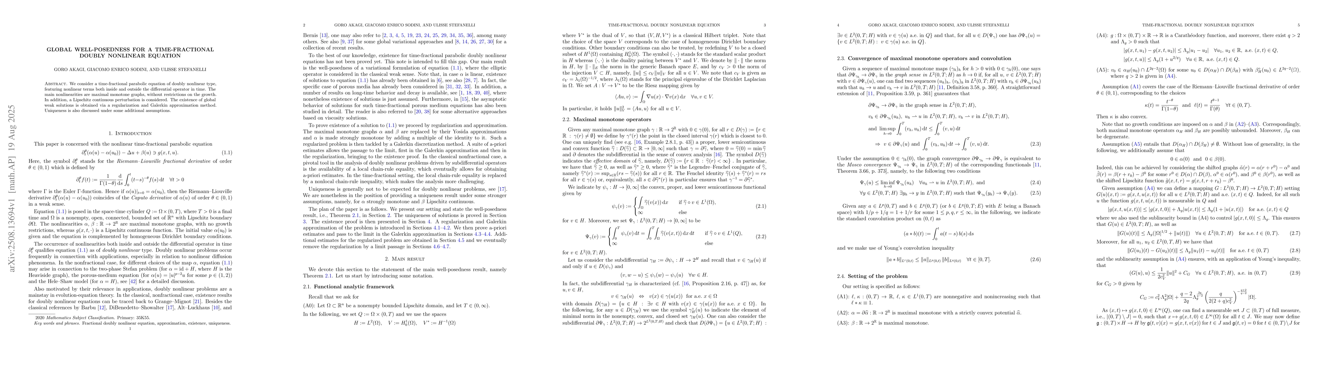 Thumbnail for Global well-posedness for a time-fractional doubly nonlinear equation