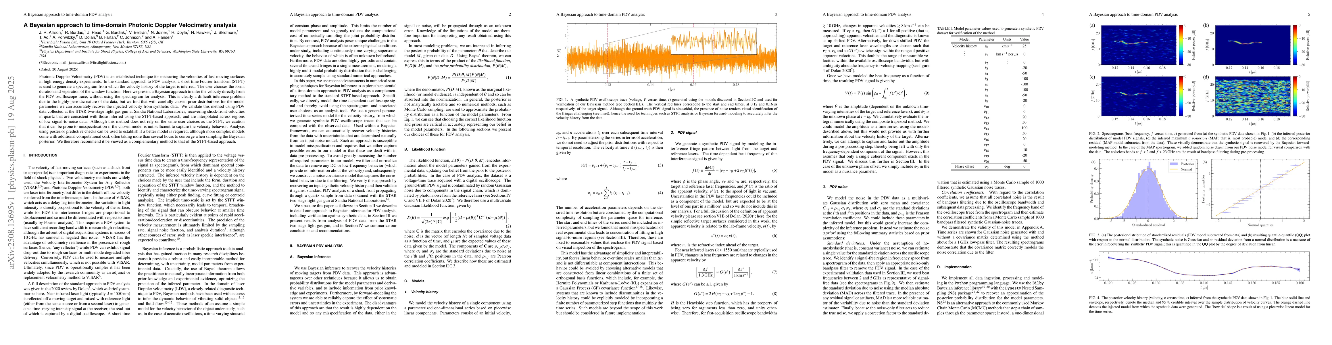 Thumbnail for A Bayesian approach to time-domain Photonic Doppler Velocimetry