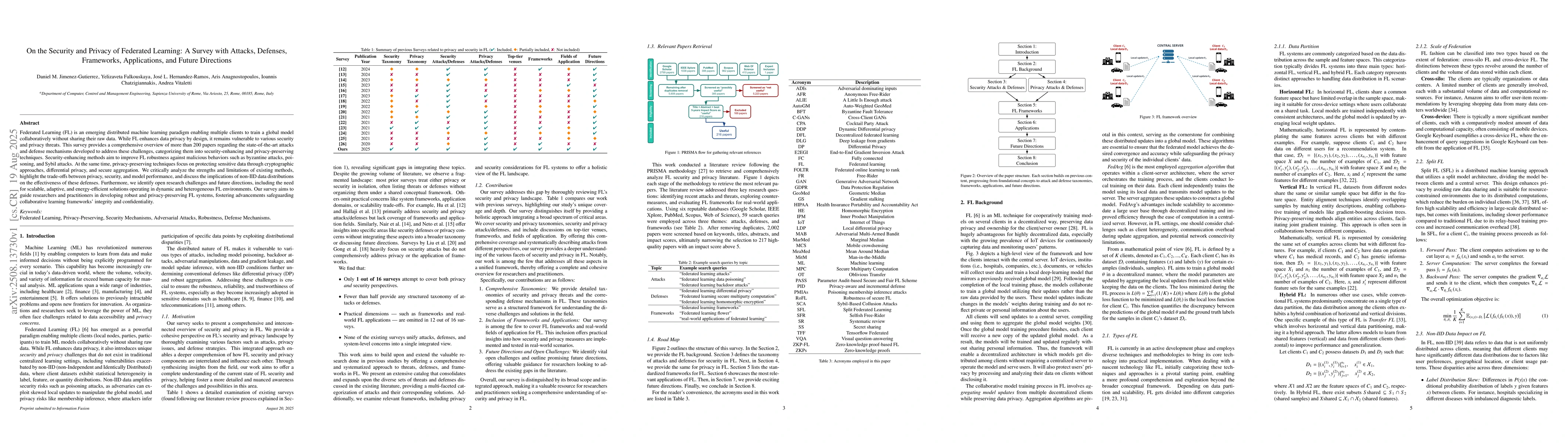 Thumbnail for On the Security and Privacy of Federated Learning: A Survey with
  Attacks, Defenses, Frameworks, Applications, and Future Directions