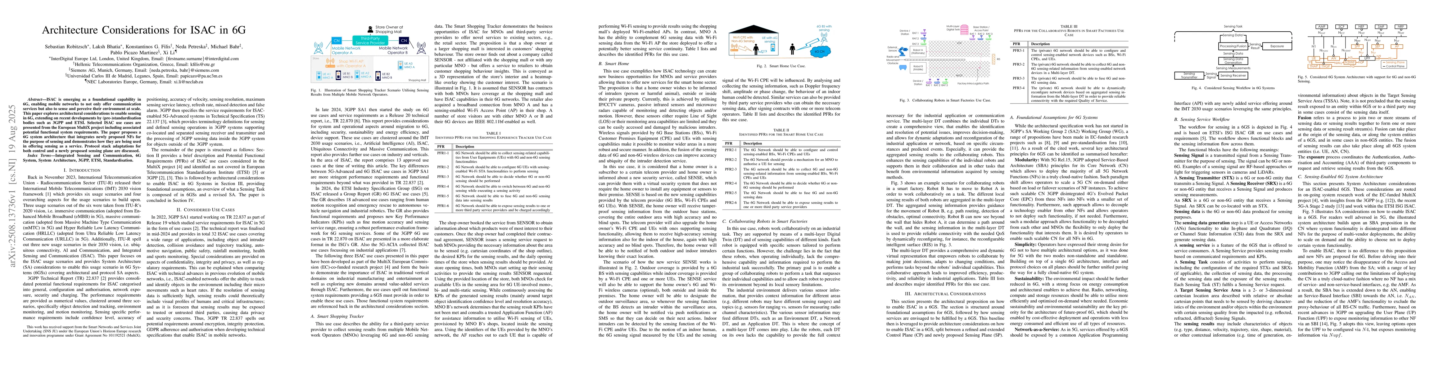 Thumbnail for Architecture Considerations for ISAC in 6G