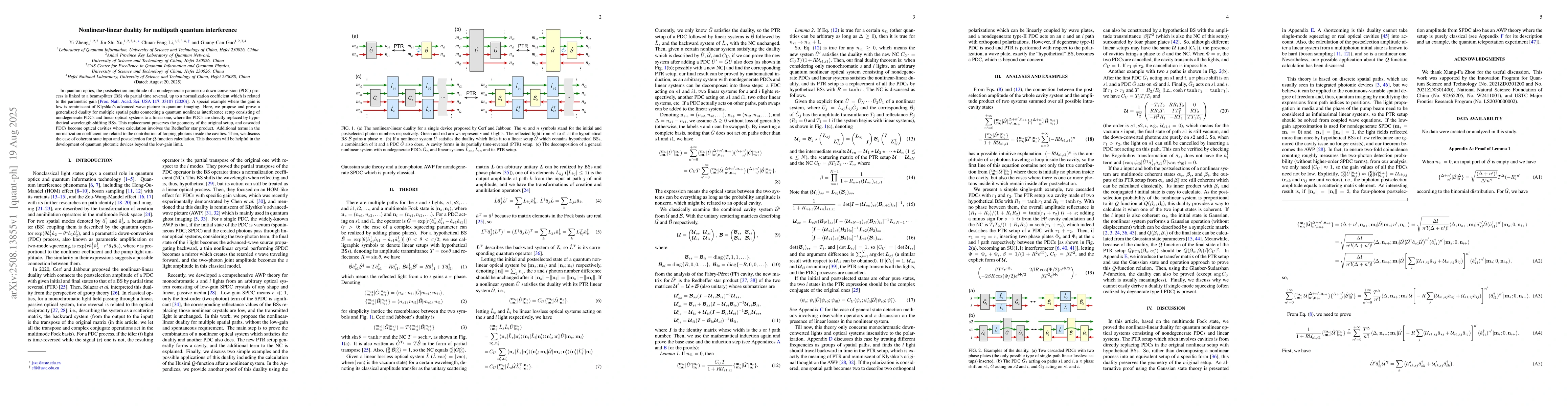 Thumbnail for Nonlinear-linear duality for multipath quantum interference