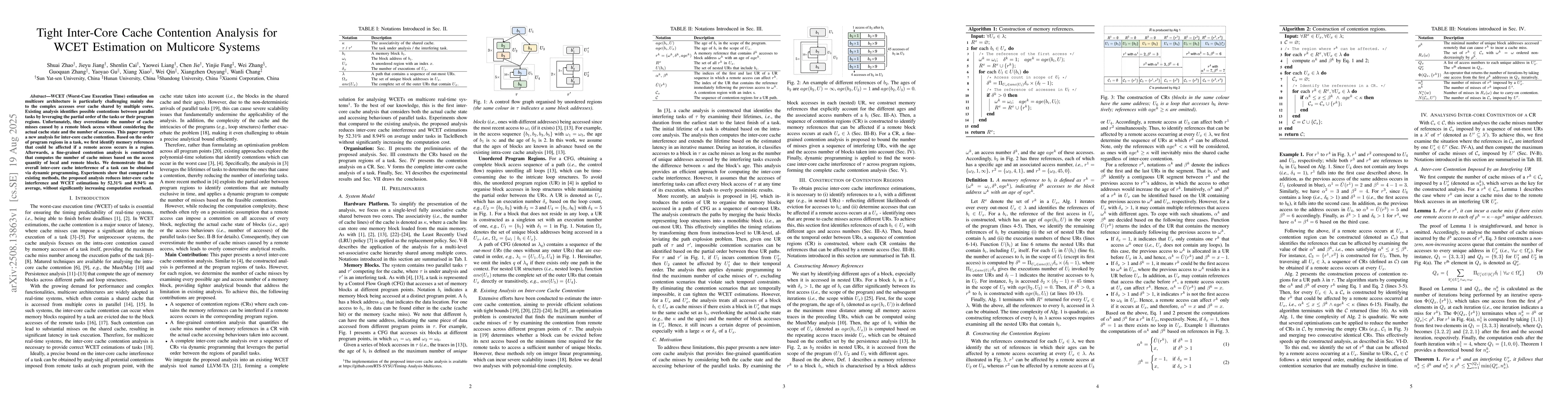 Thumbnail for Tight Inter-Core Cache Contention Analysis for WCET Estimation on
  Multicore Systems