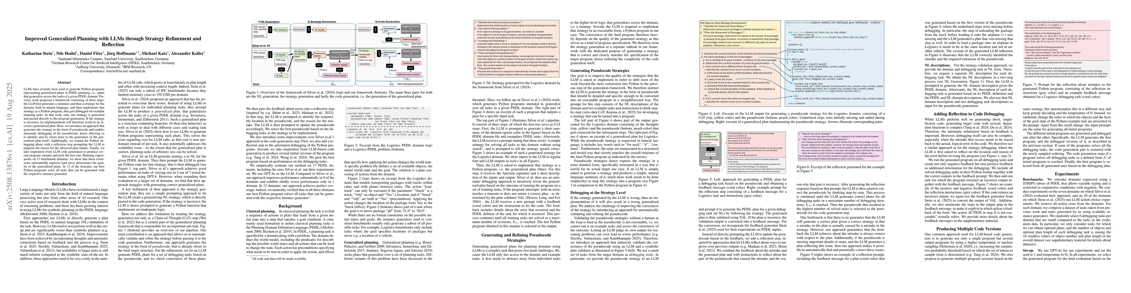 Thumbnail for Improved Generalized Planning with LLMs through Strategy Refinement and
  Reflection
