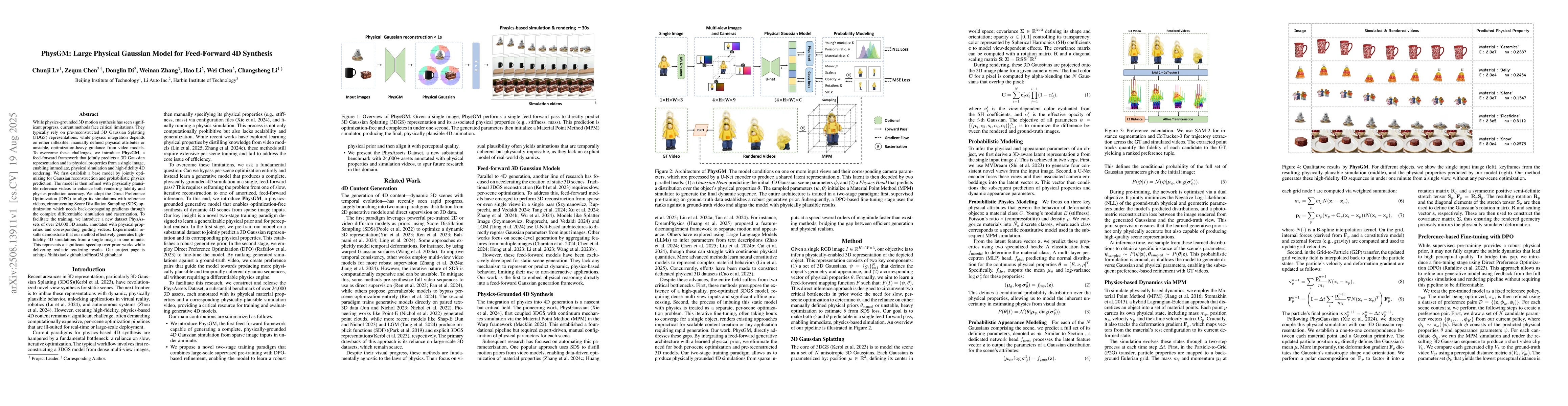 Thumbnail for PhysGM: Large Physical Gaussian Model for Feed-Forward 4D Synthesis