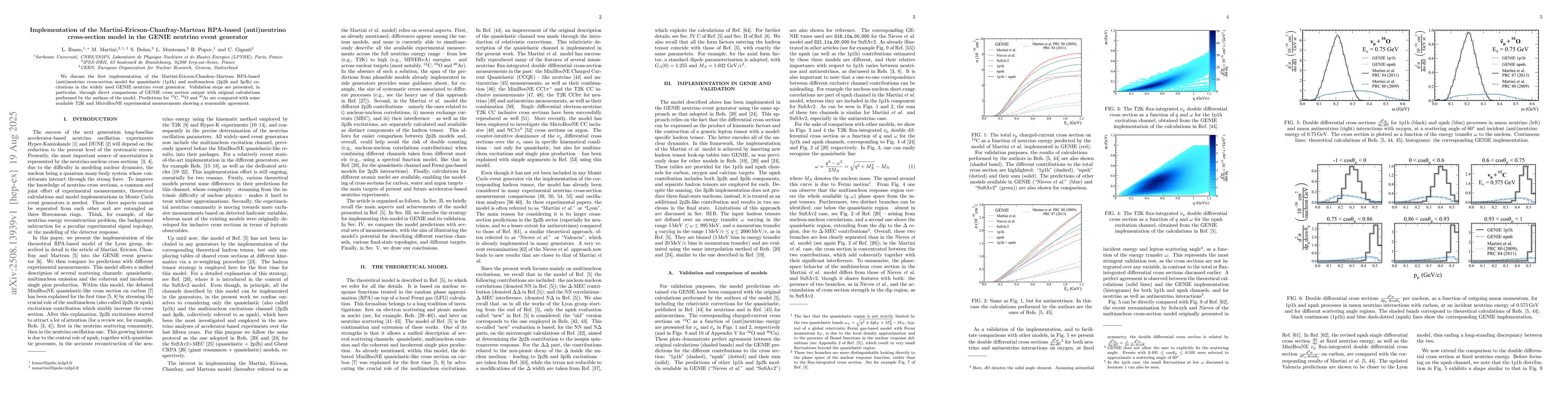 Thumbnail for Implementation of the Martini-Ericson-Chanfray-Marteau RPA-based
  (anti)neutrino cross-section model in the GENIE neutrino event generator