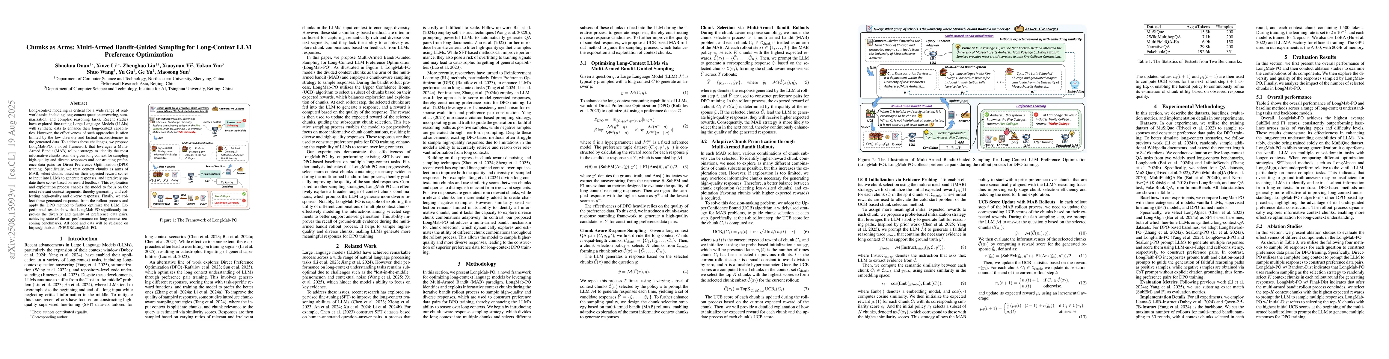 Thumbnail for Chunks as Arms: Multi-Armed Bandit-Guided Sampling for Long-Context LLM
  Preference Optimization