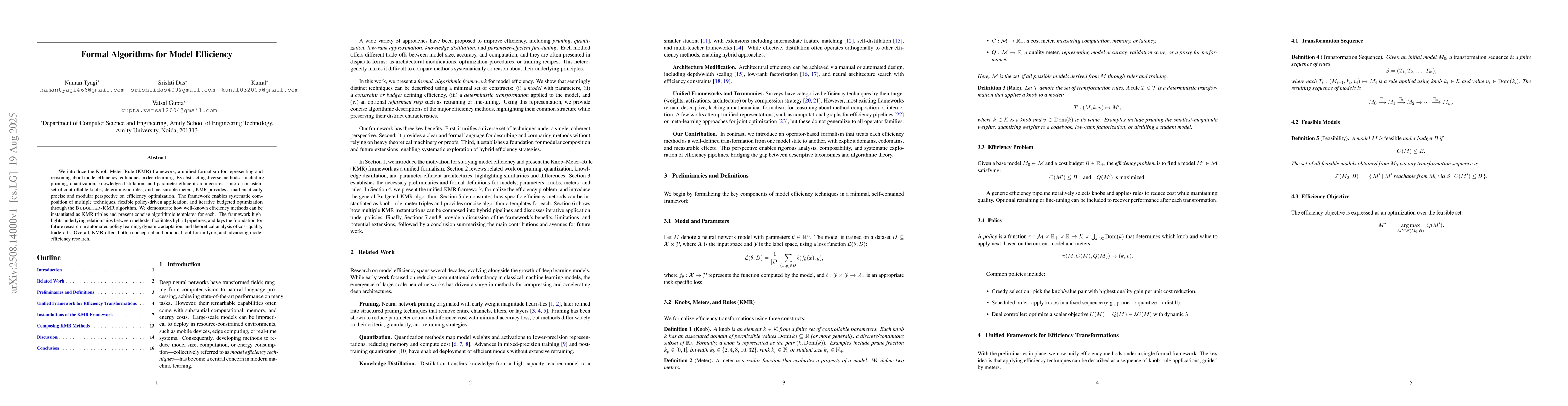 Thumbnail for Formal Algorithms for Model Efficiency