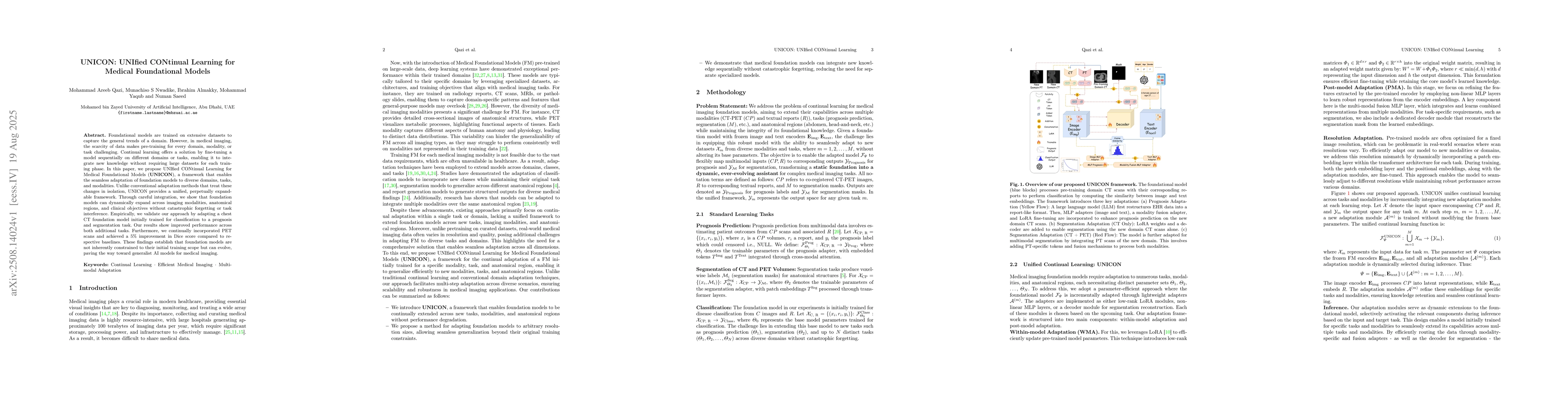 Thumbnail for UNICON: UNIfied CONtinual Learning for Medical Foundational Models