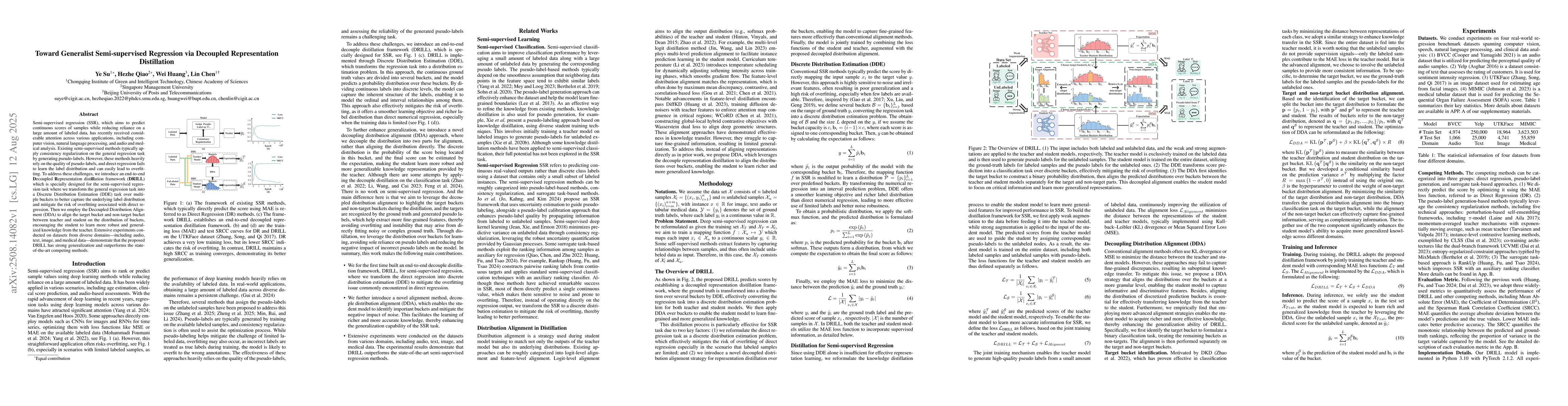 Thumbnail for Toward Generalist Semi-supervised Regression via Decoupled
  Representation Distillation