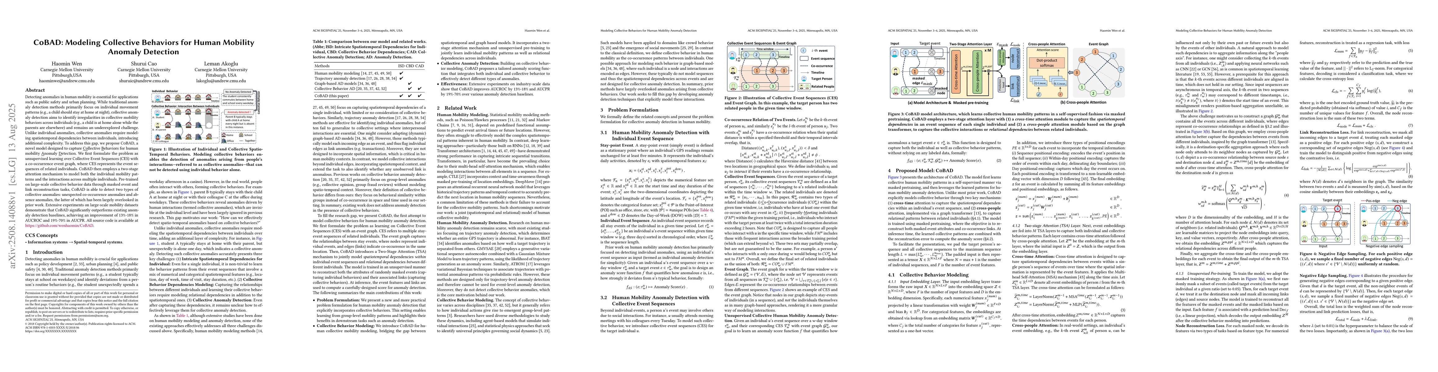 Thumbnail for CoBAD: Modeling Collective Behaviors for Human Mobility Anomaly
  Detection