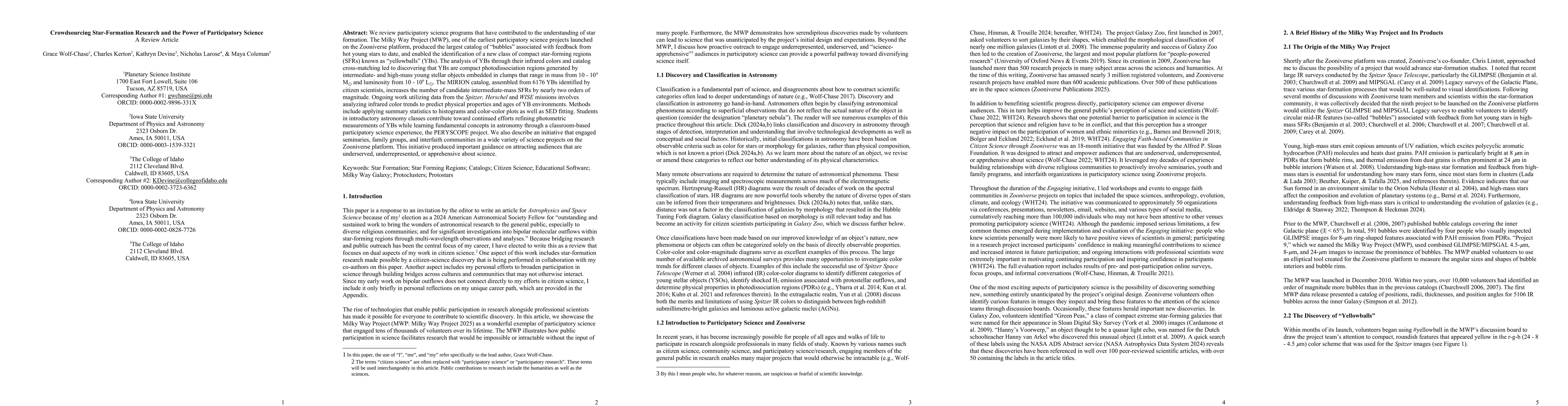 Thumbnail for Crowdsourcing Star-Formation Research and the Power of Participatory
  Science