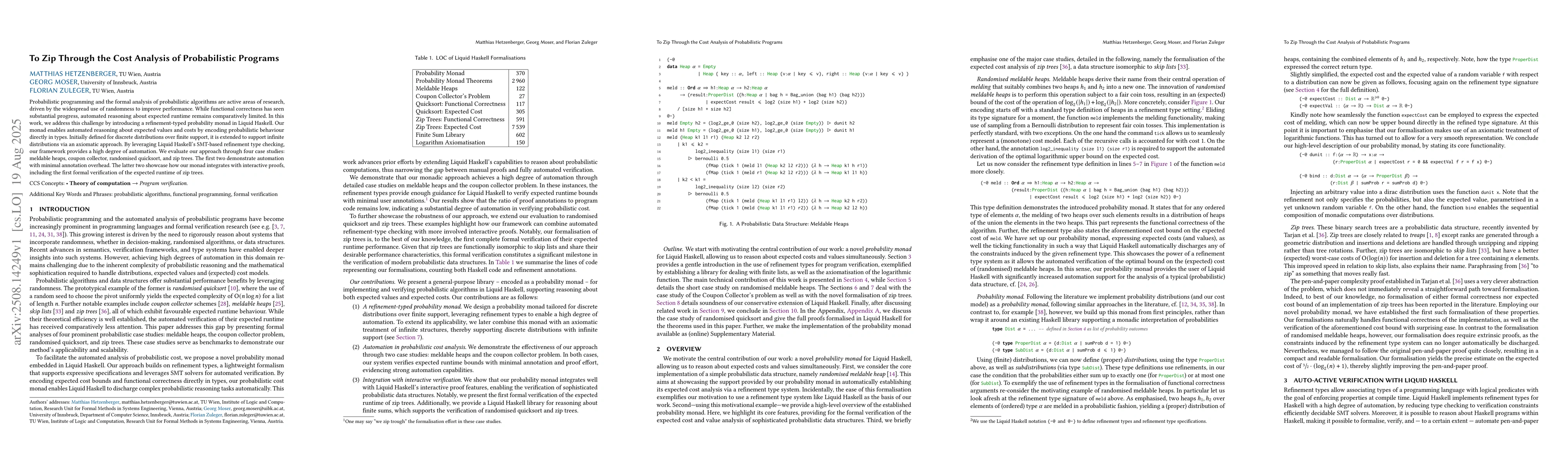 Thumbnail for To Zip Through the Cost Analysis of Probabilistic Programs