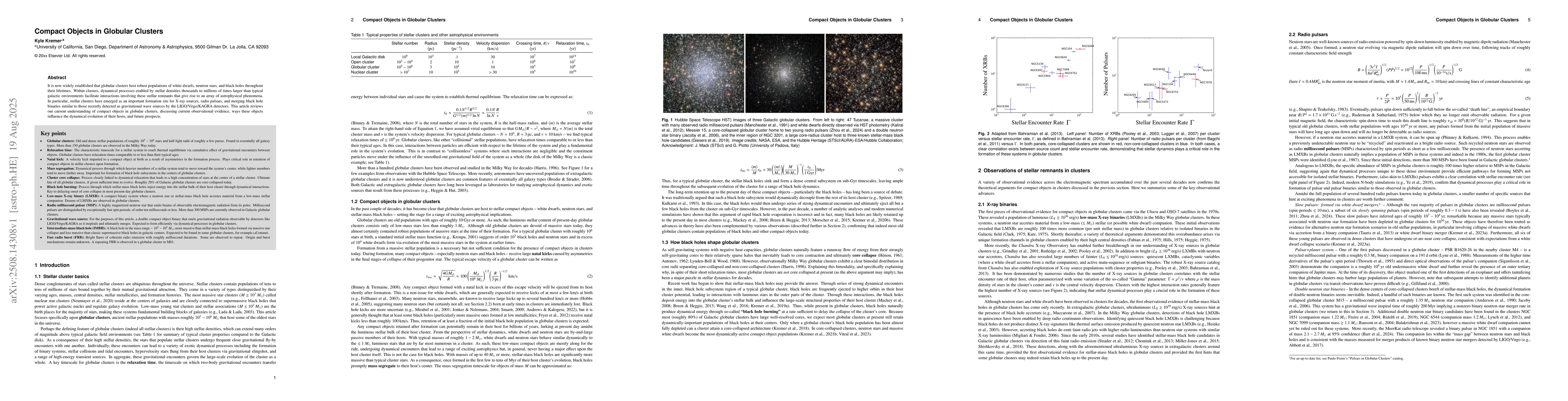 Thumbnail for Compact Objects in Globular Clusters