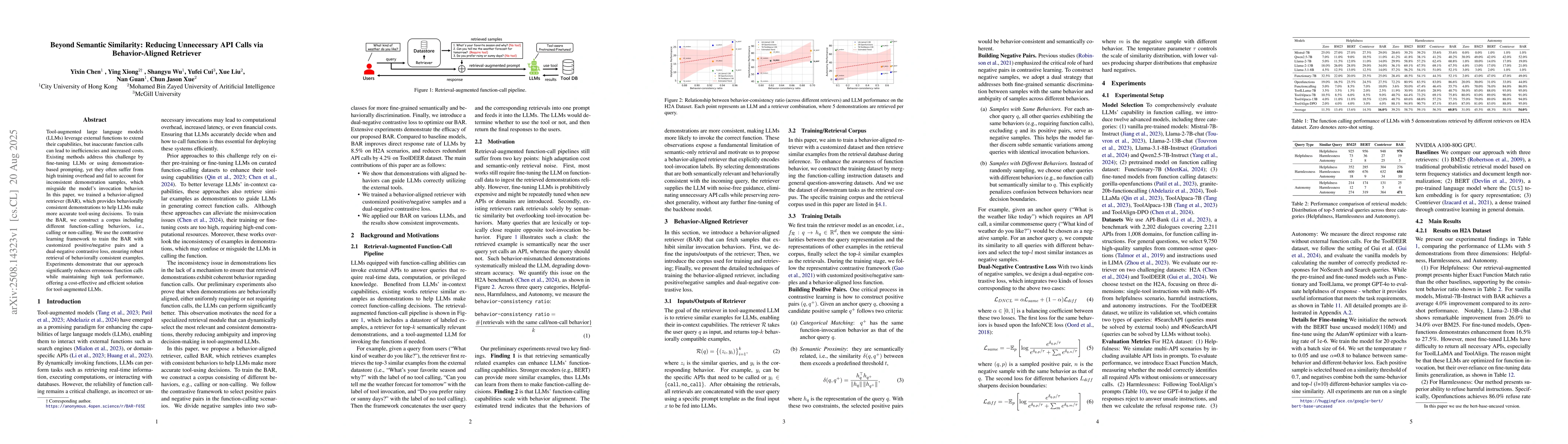 Thumbnail for Beyond Semantic Similarity: Reducing Unnecessary API Calls via
  Behavior-Aligned Retriever