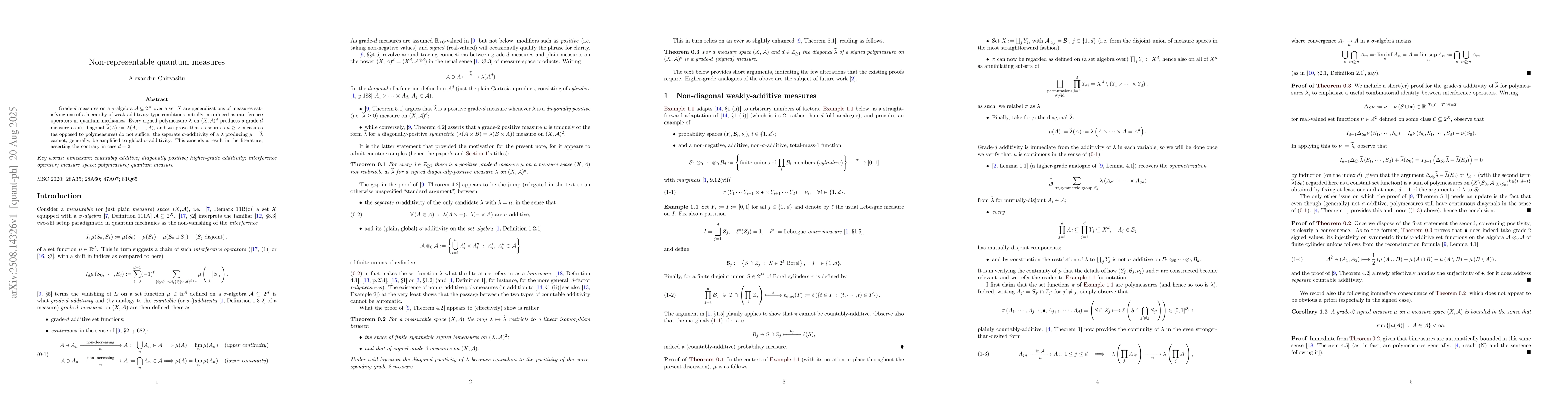 Thumbnail for Non-representable quantum measures
