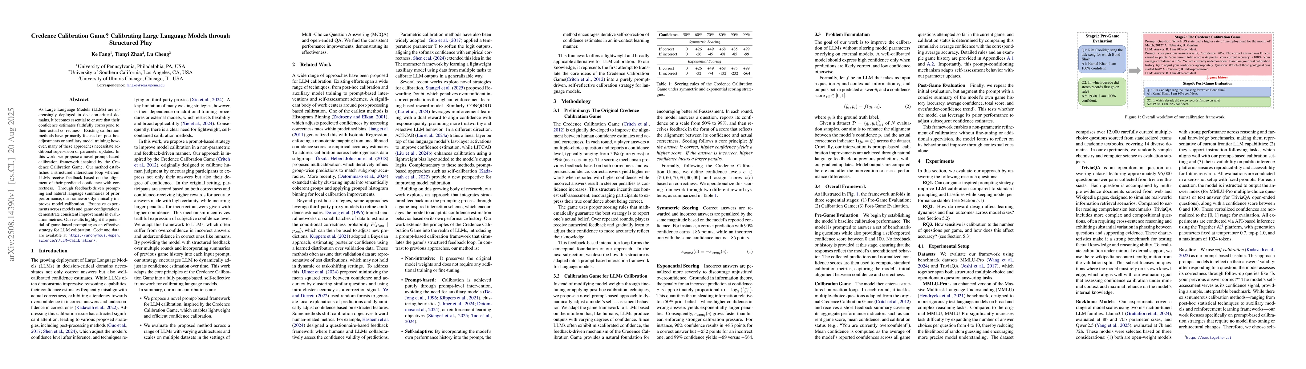 Thumbnail for Credence Calibration Game? Calibrating Large Language Models through
  Structured Play