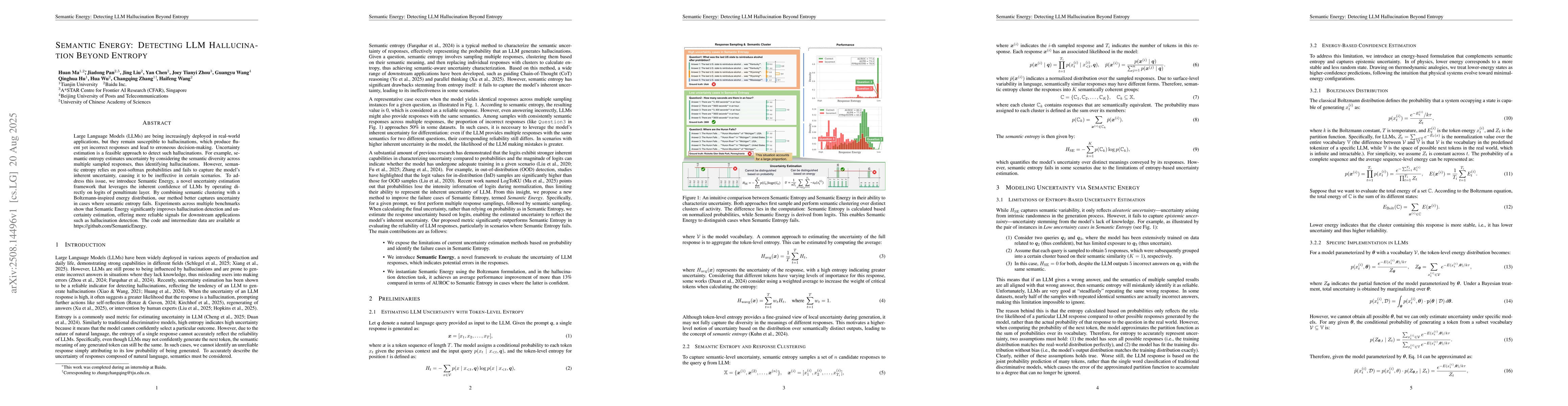 Thumbnail for Semantic Energy: Detecting LLM Hallucination Beyond Entropy