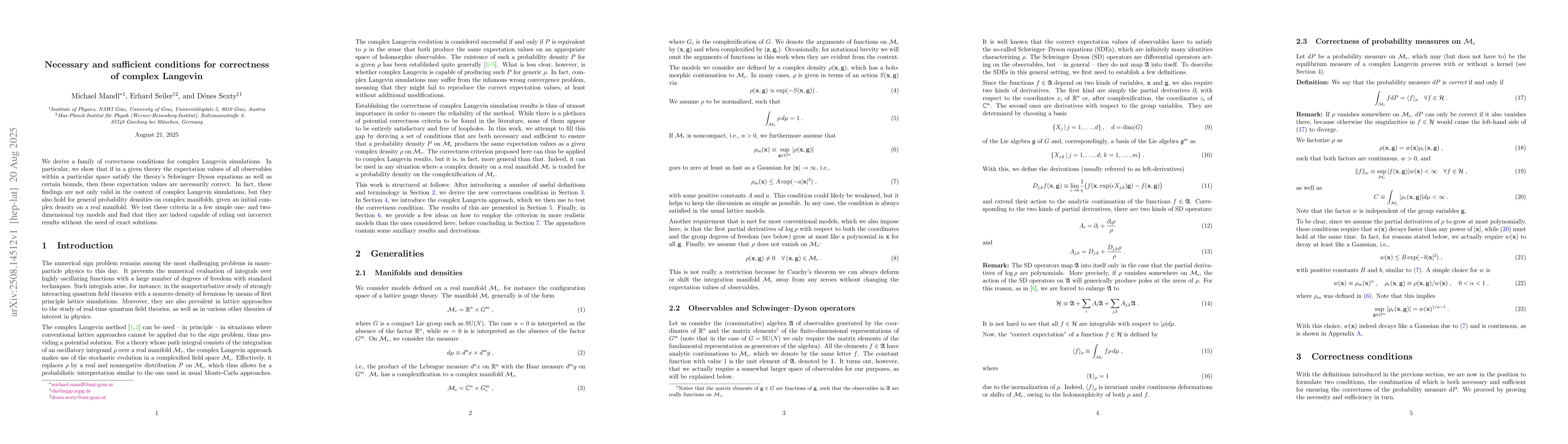 Thumbnail for Necessary and sufficient conditions for correctness of complex Langevin