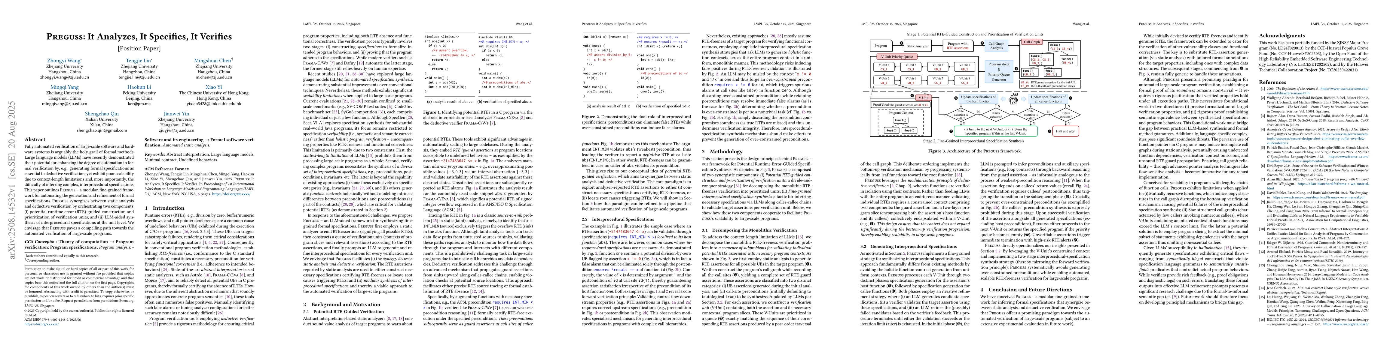 Thumbnail for Preguss: It Analyzes, It Specifies, It Verifies