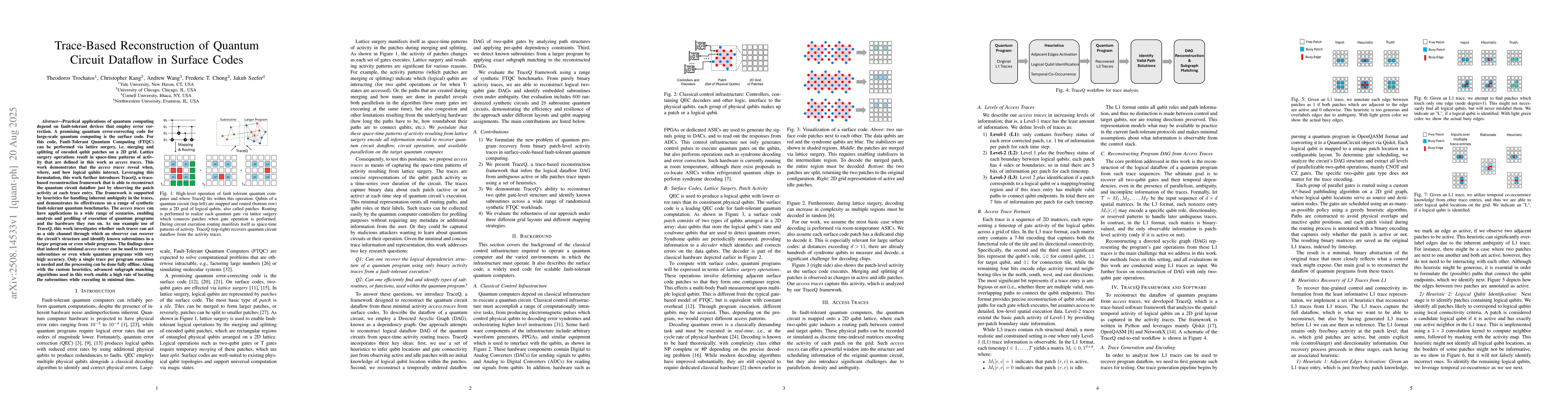 Thumbnail for Trace-Based Reconstruction of Quantum Circuit Dataflow in Surface Codes