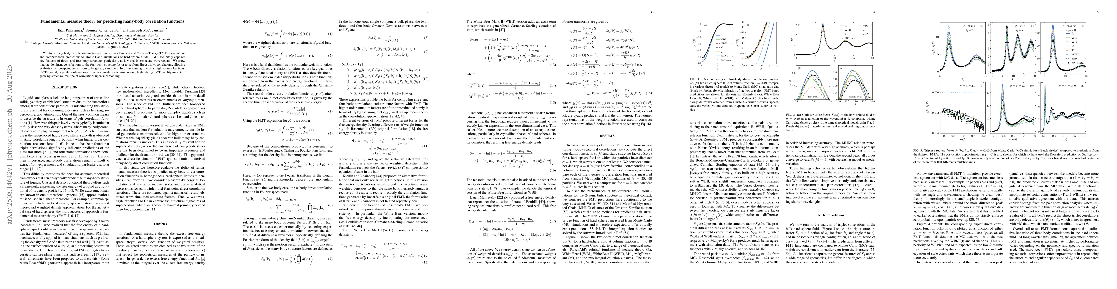 Thumbnail for Fundamental measure theory for predicting many-body correlation
  functions