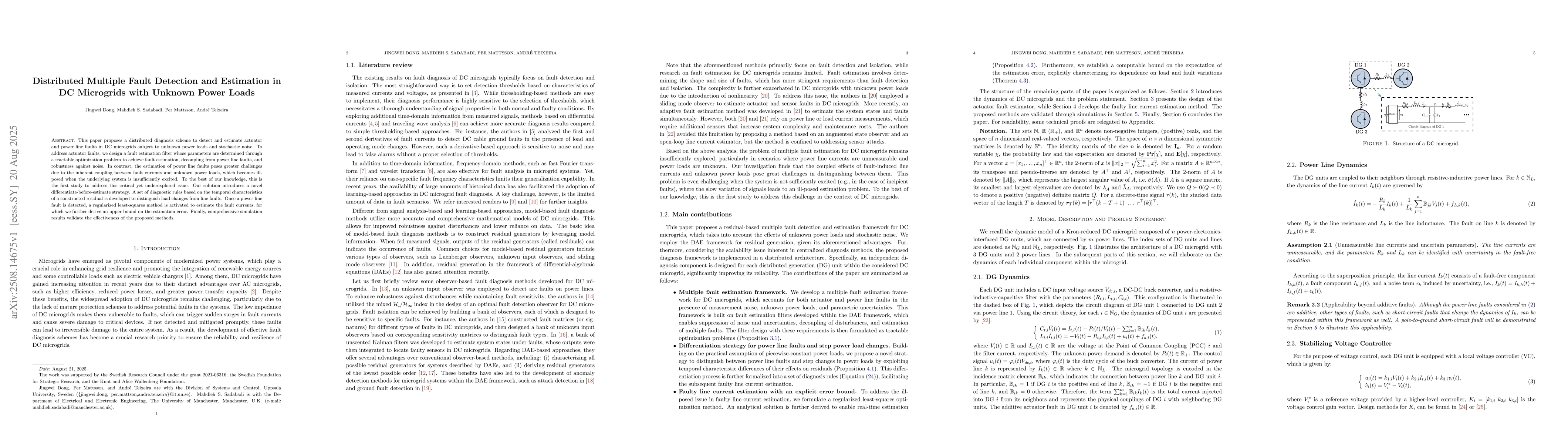 Thumbnail for Distributed Multiple Fault Detection and Estimation in DC Microgrids
  with Unknown Power Loads