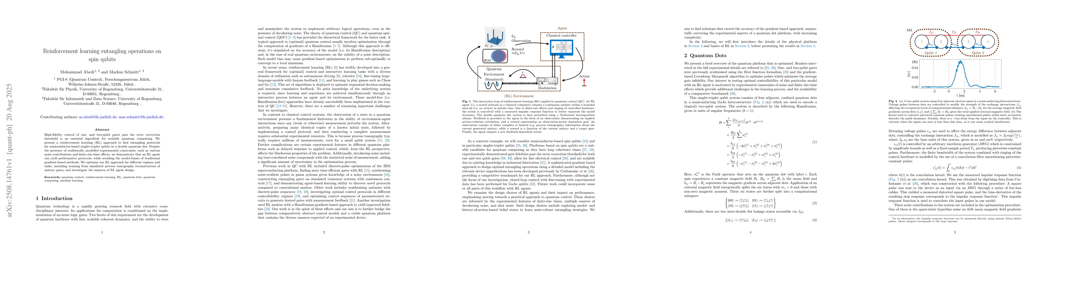Thumbnail for Reinforcement learning entangling operations on spin qubits
