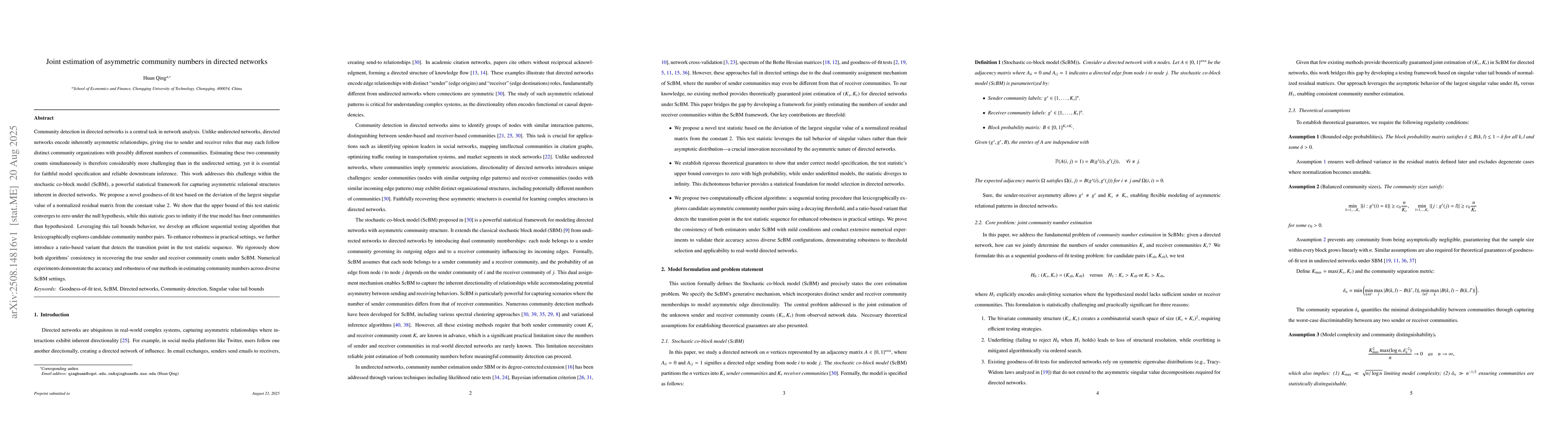 Thumbnail for Joint estimation of asymmetric community numbers in directed networks