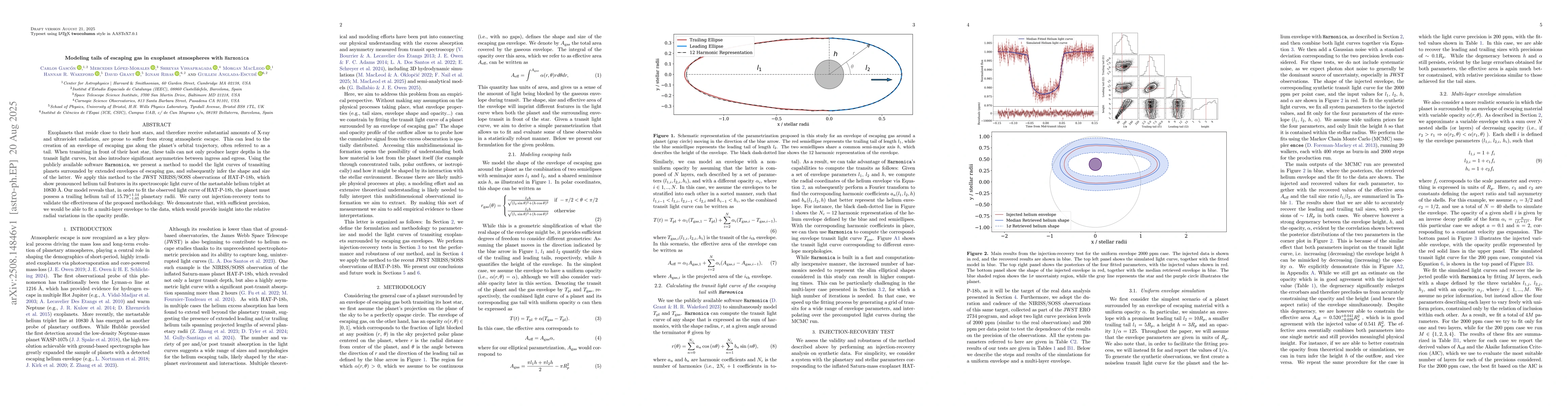 Thumbnail for Modeling tails of escaping gas in exoplanet atmospheres with Harmonica