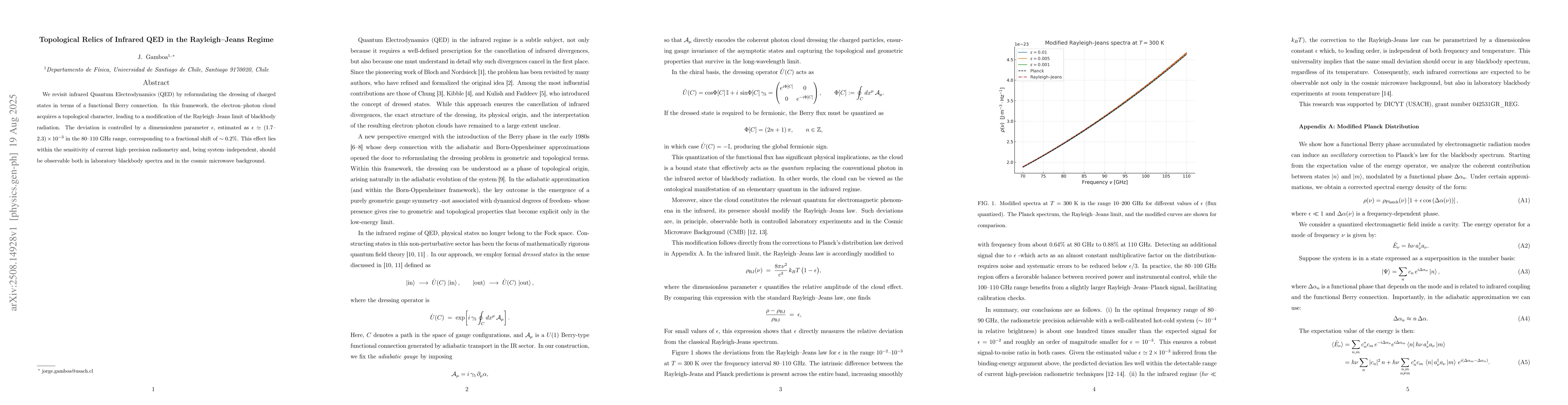 Thumbnail for Topological Relics of Infrared QED in the Rayleigh-Jeans Regime