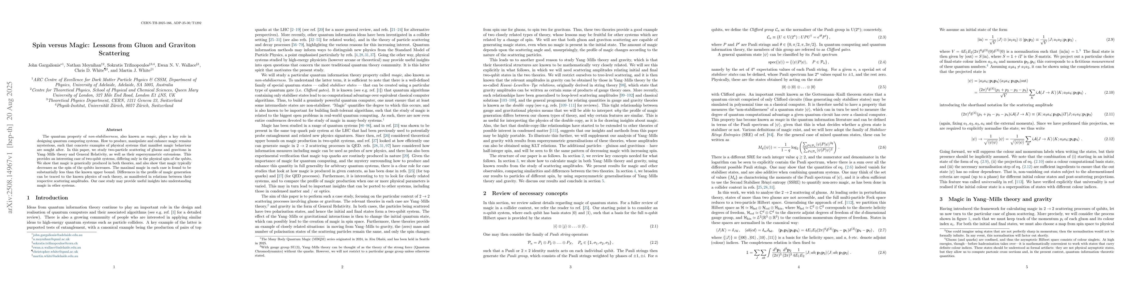 Thumbnail for Spin versus Magic: Lessons from Gluon and Graviton Scattering