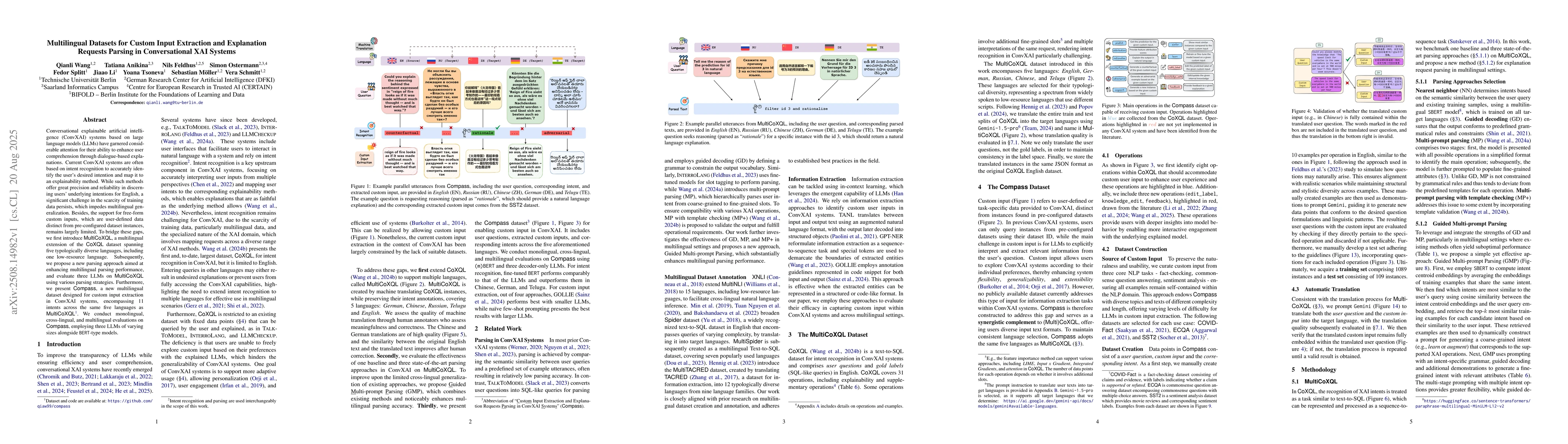 Thumbnail for Multilingual Datasets for Custom Input Extraction and Explanation
  Requests Parsing in Conversational XAI Systems