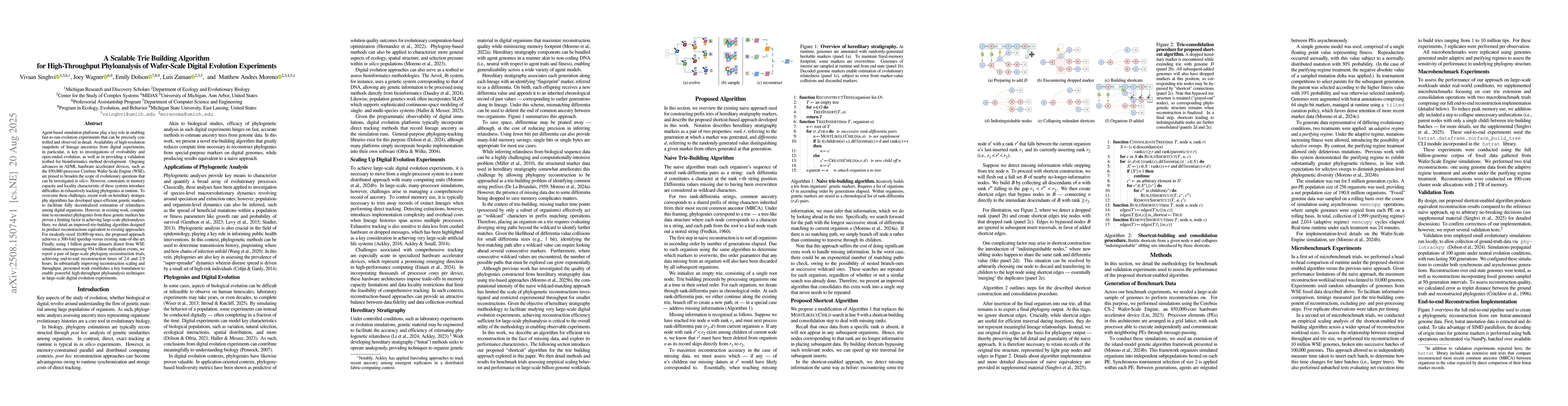 Thumbnail for A Scalable Trie Building Algorithm for High-Throughput Phyloanalysis of
  Wafer-Scale Digital Evolution Experiments