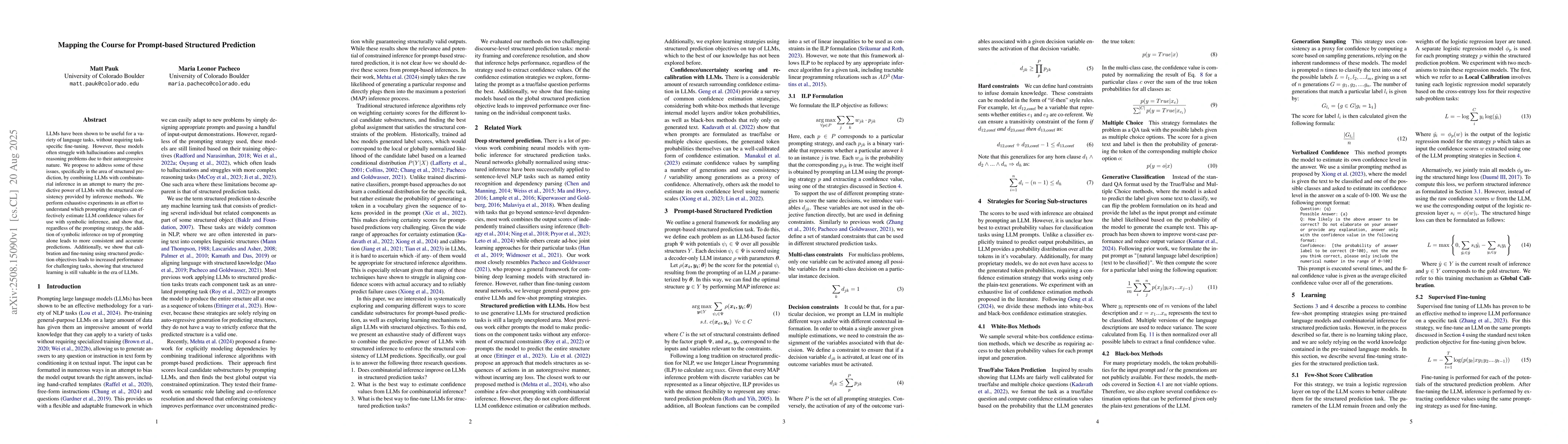 Thumbnail for Mapping the Course for Prompt-based Structured Prediction