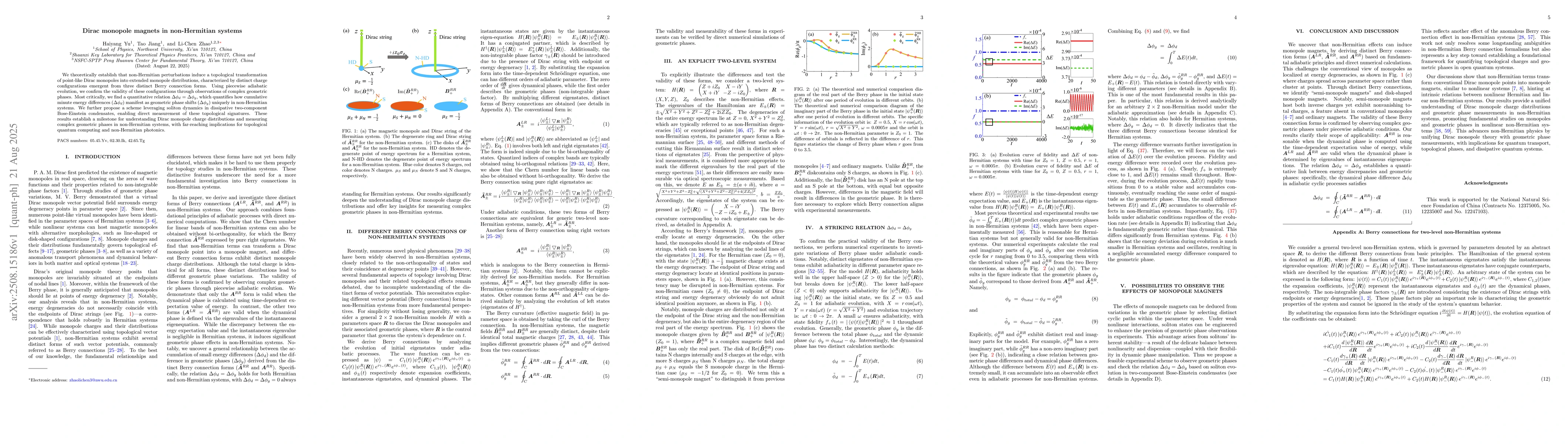 Thumbnail for Dirac monopole magnets in non-Hermitian systems