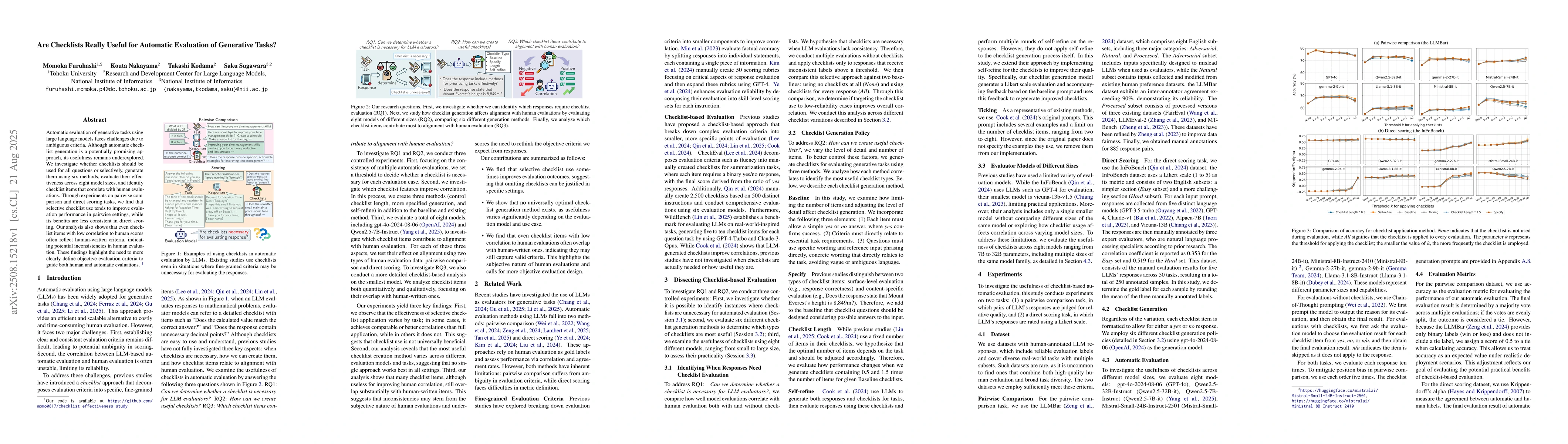 Thumbnail for Are Checklists Really Useful for Automatic Evaluation of Generative
  Tasks?