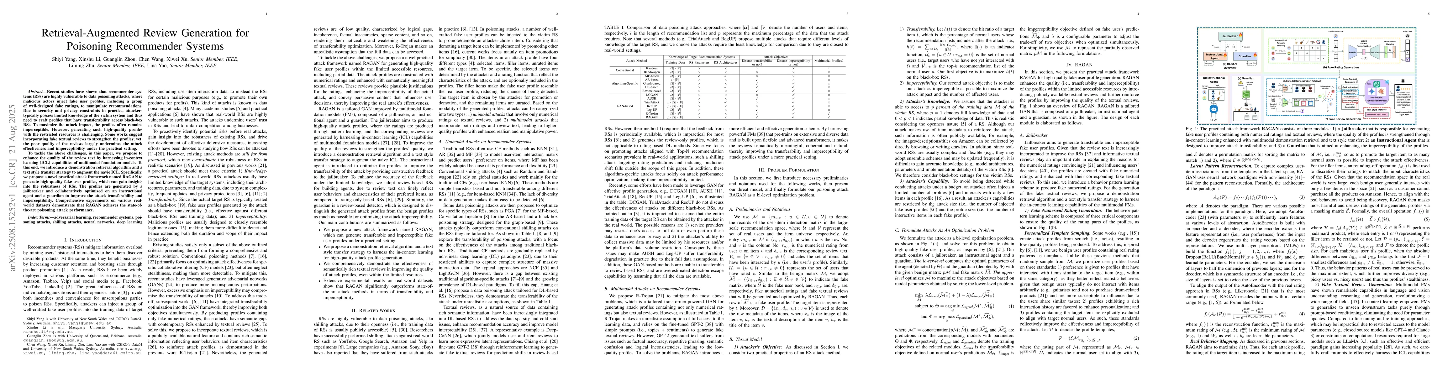 Thumbnail for Retrieval-Augmented Review Generation for Poisoning Recommender Systems