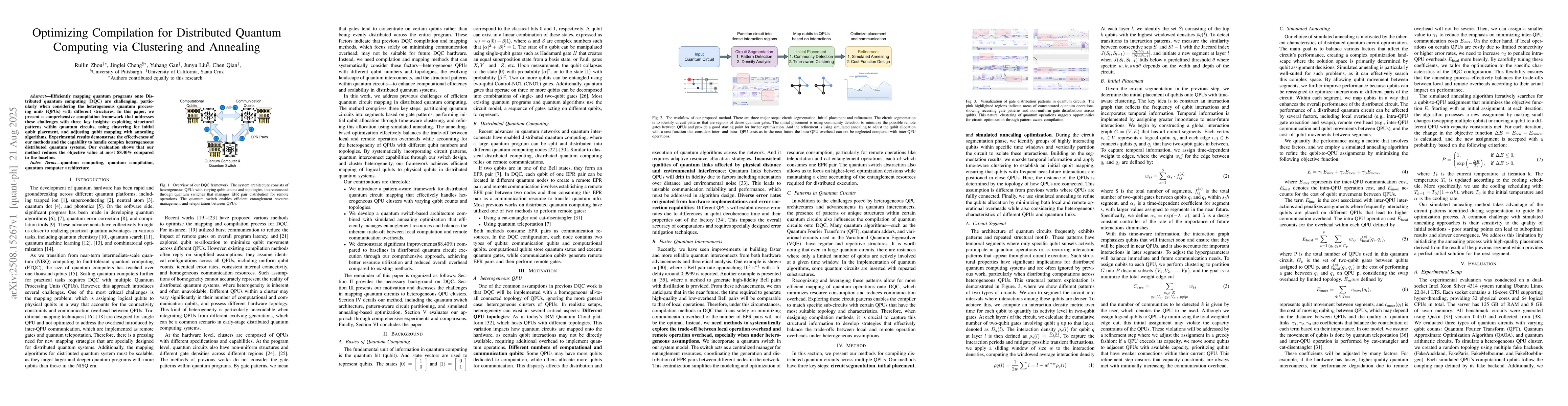 Thumbnail for Optimizing Compilation for Distributed Quantum Computing via Clustering
  and Annealing