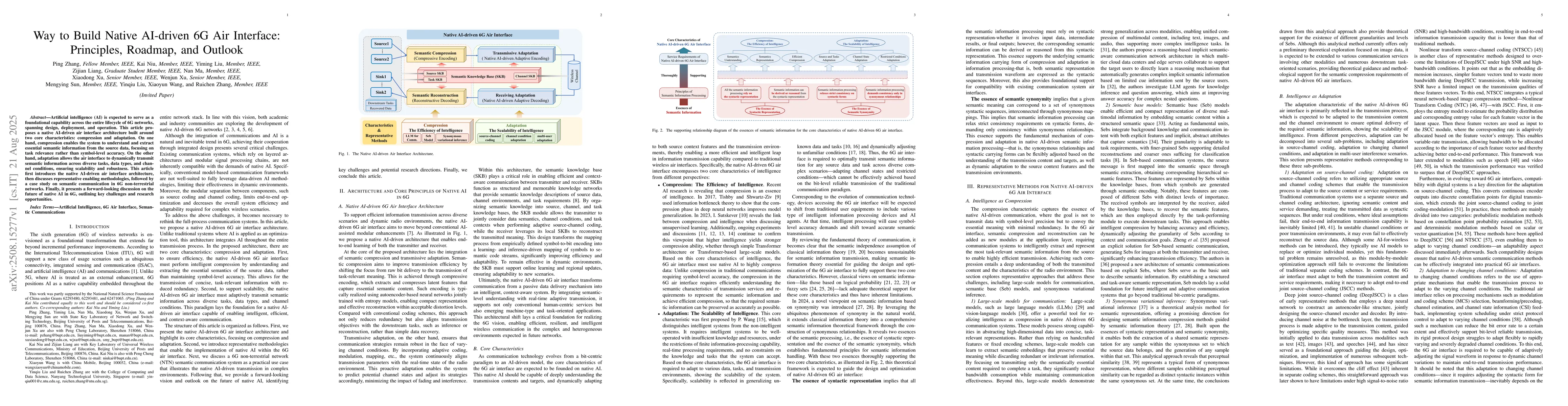 Thumbnail for Way to Build Native AI-driven 6G Air Interface: Principles, Roadmap, and
  Outlook