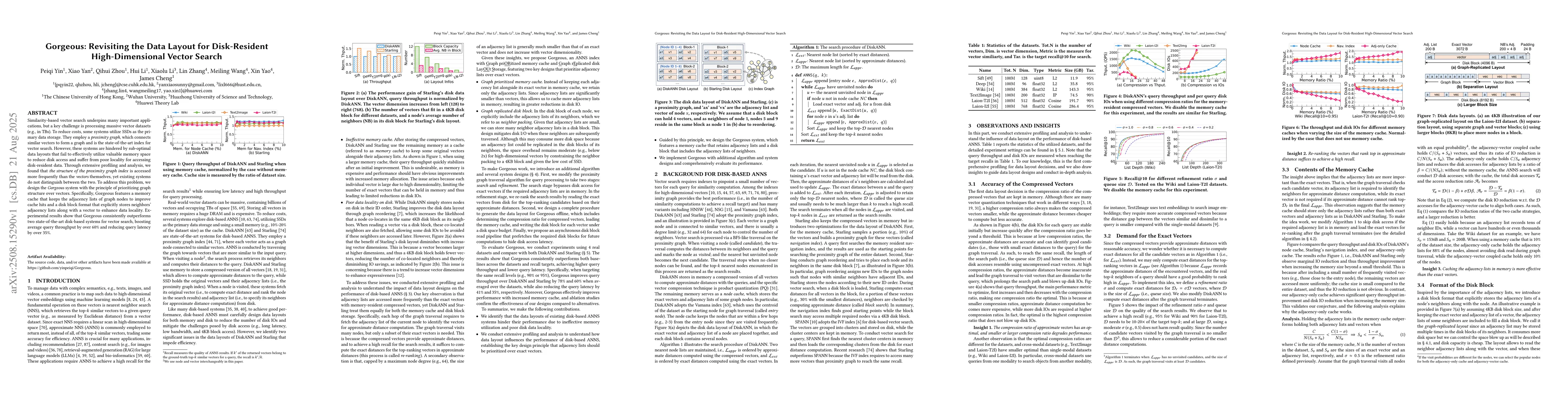 Thumbnail for Gorgeous: Revisiting the Data Layout for Disk-Resident High-Dimensional
  Vector Search