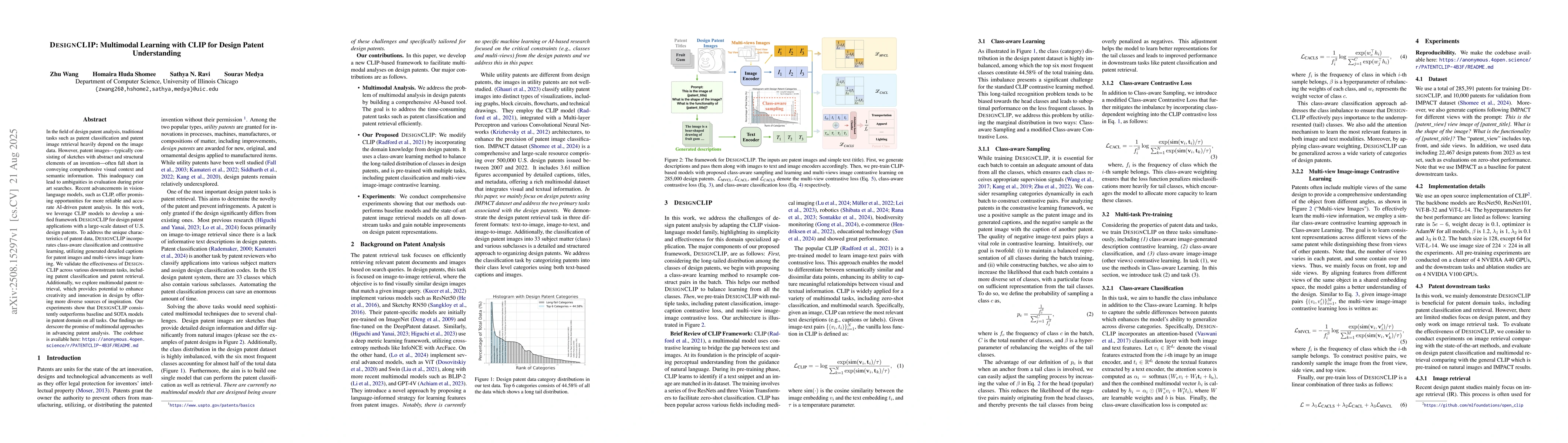 Thumbnail for DesignCLIP: Multimodal Learning with CLIP for Design Patent
  Understanding
